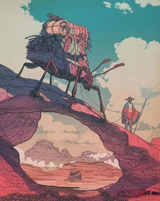 插畫丨超酷超現實的筆墨風格,充滿活力的漫畫趣味,乾淨平和的線條看一眼便欲罷不能的淪陷