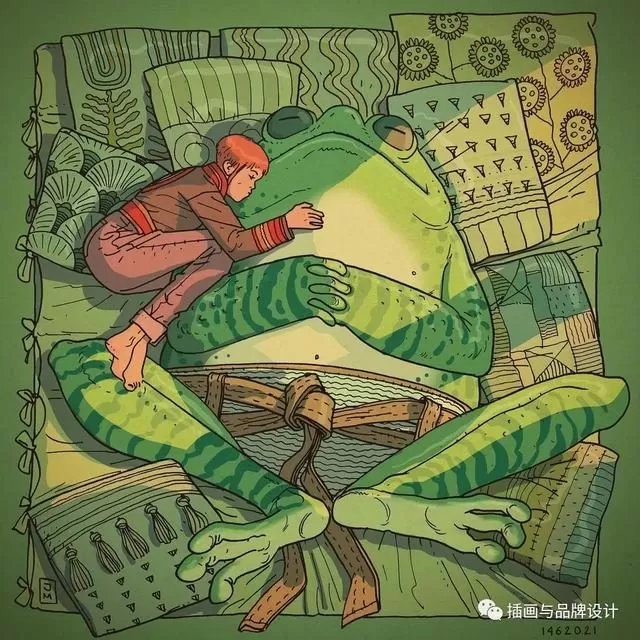 插畫丨超酷超現實的筆墨風格,充滿活力的漫畫趣味,乾淨平和的線條看一眼便欲罷不能的淪陷