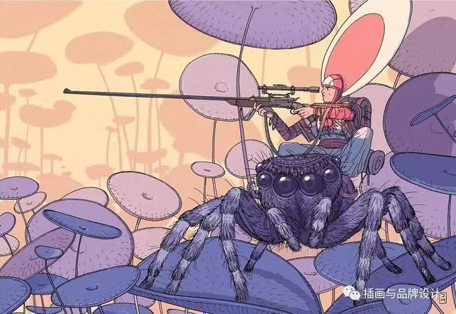 插畫丨超酷超現實的筆墨風格,充滿活力的漫畫趣味,乾淨平和的線條看一眼便欲罷不能的淪陷