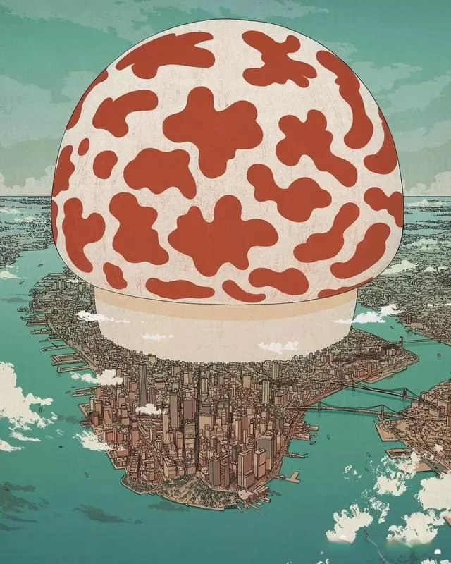 插畫丨超酷超現實的筆墨風格,充滿活力的漫畫趣味,乾淨平和的線條看一眼便欲罷不能的淪陷
