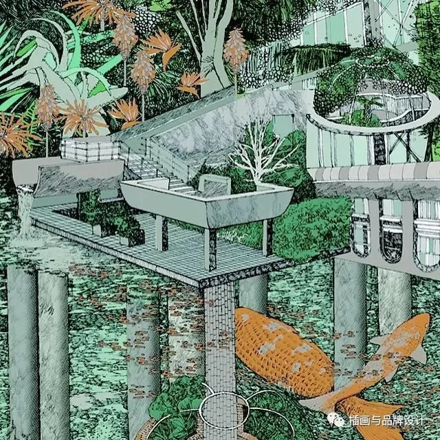插畫丨她畫出細膩別致的人與自然,在倫敦居住七年,作品為這個國家帶著一絲神秘感