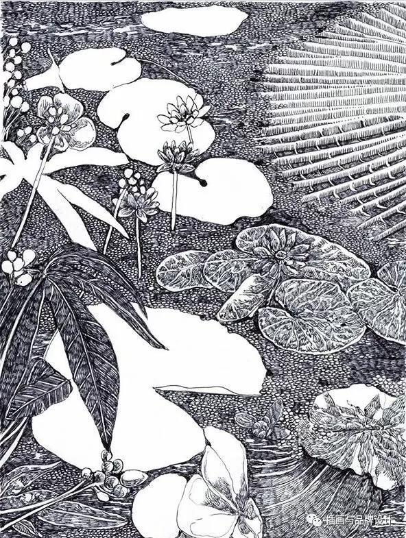 她非常擅長用線稿描繪出各種各樣的建築風格和繁複的花紋設計,作品細膩別致,